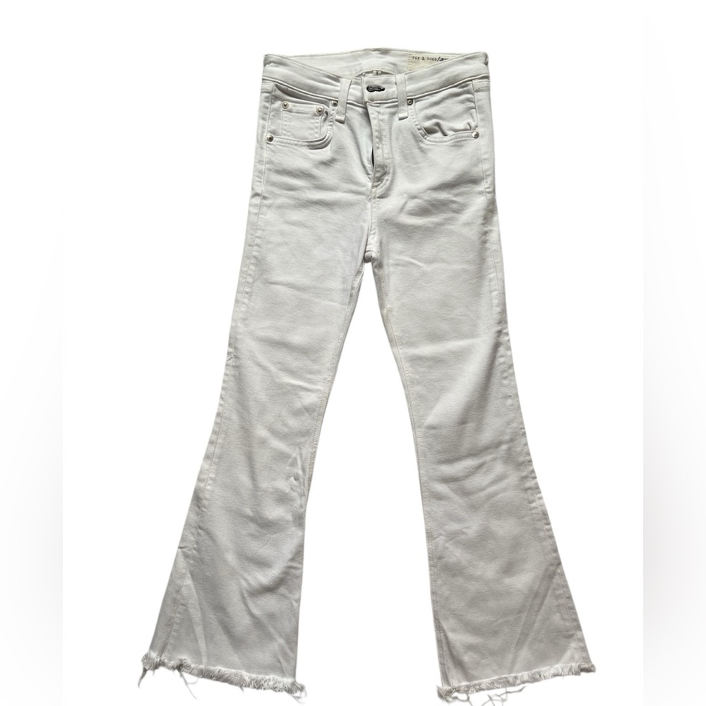 rag & bone White Flare Pants Size 26 - Picture 2 of 15